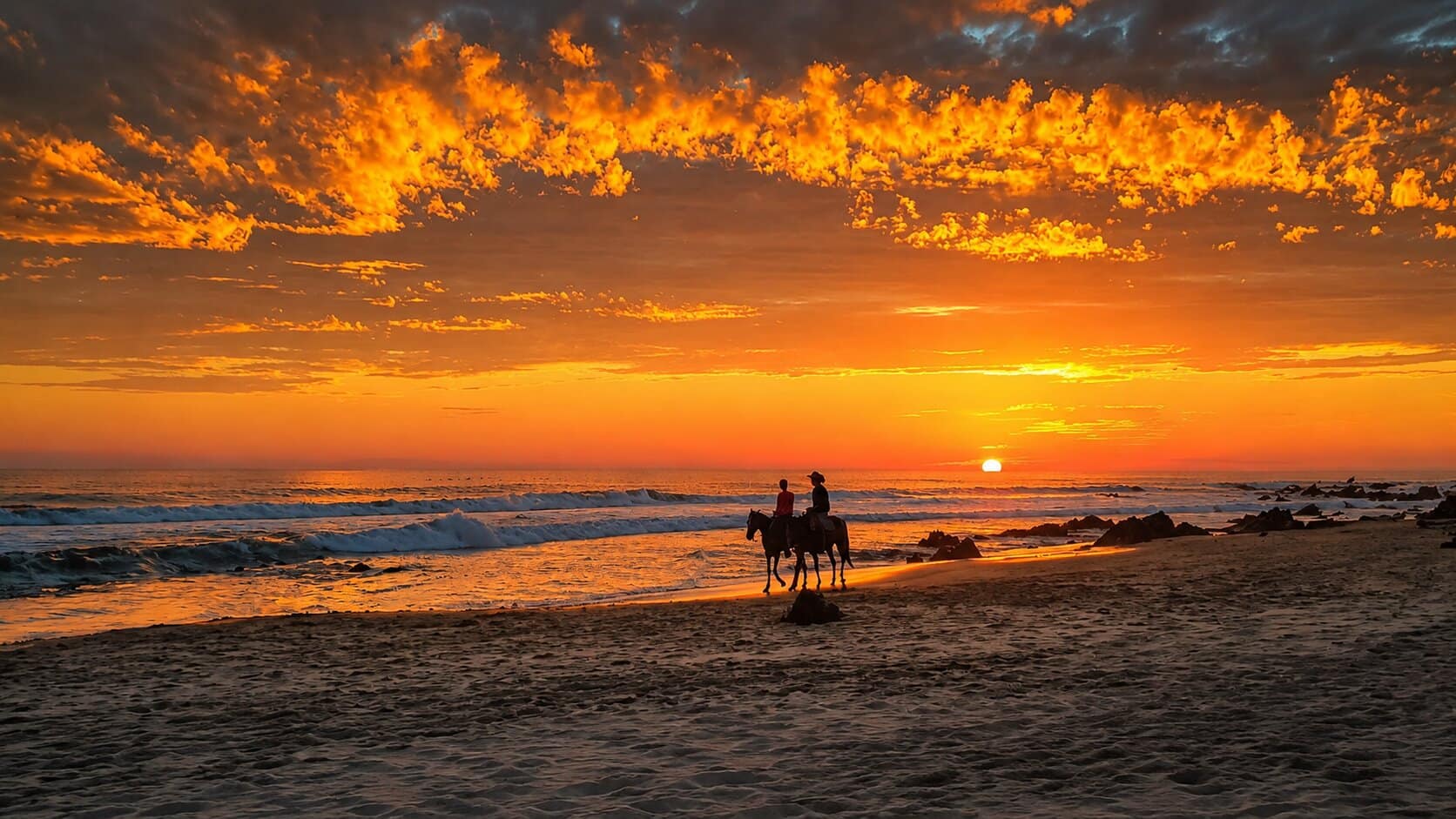 Sunset at Troncones beach